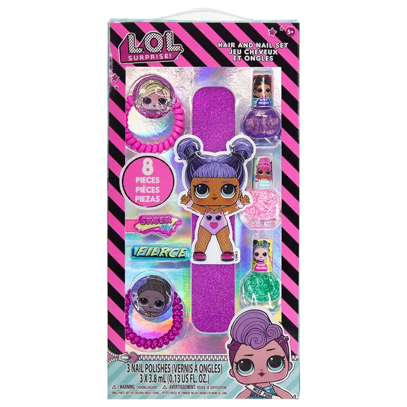 Lol Surprise! Nail Set With Jumbo File And Hair Accessories 1