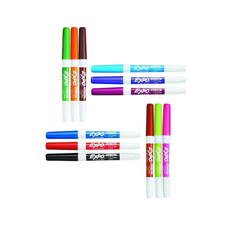 Low Odor Dry Erase Markers, Fine Tip, 4 Count 1