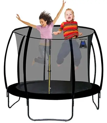 Megastar Jump N Bounce 8Ft Trampoline With Enclosure Net - Black 1