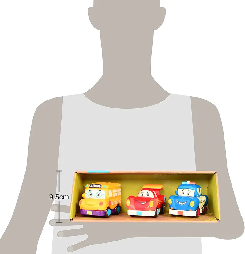 Mini Pull-Back Vehicles Set, Bus & Cars 1