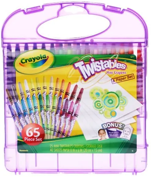 Mini Twistable Crayons & Paper, 65 Piece Set 1