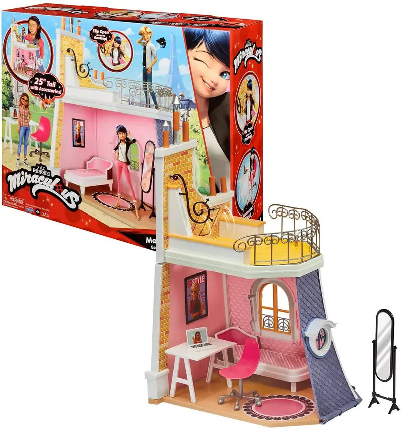 Miraculous - Marinette Bedroom And Balcony 2-In-1 Playset 2