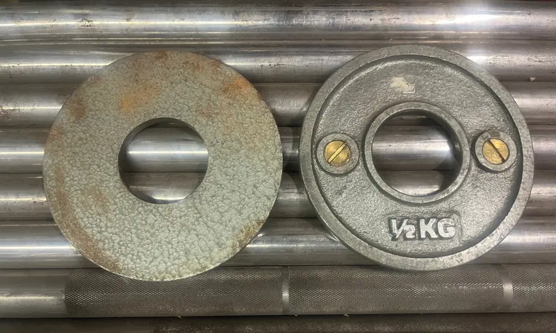 Old Style Powerlifting Plate, Grey, 1/2 Kg 1