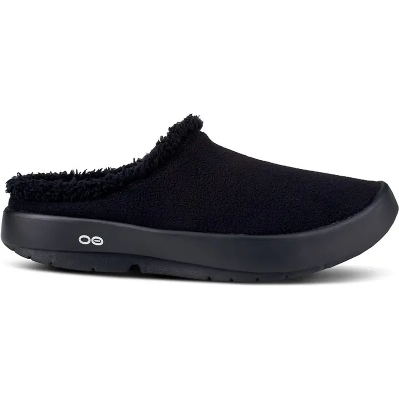 Oofos Men's Oocoozie Mule Shoe Black 1