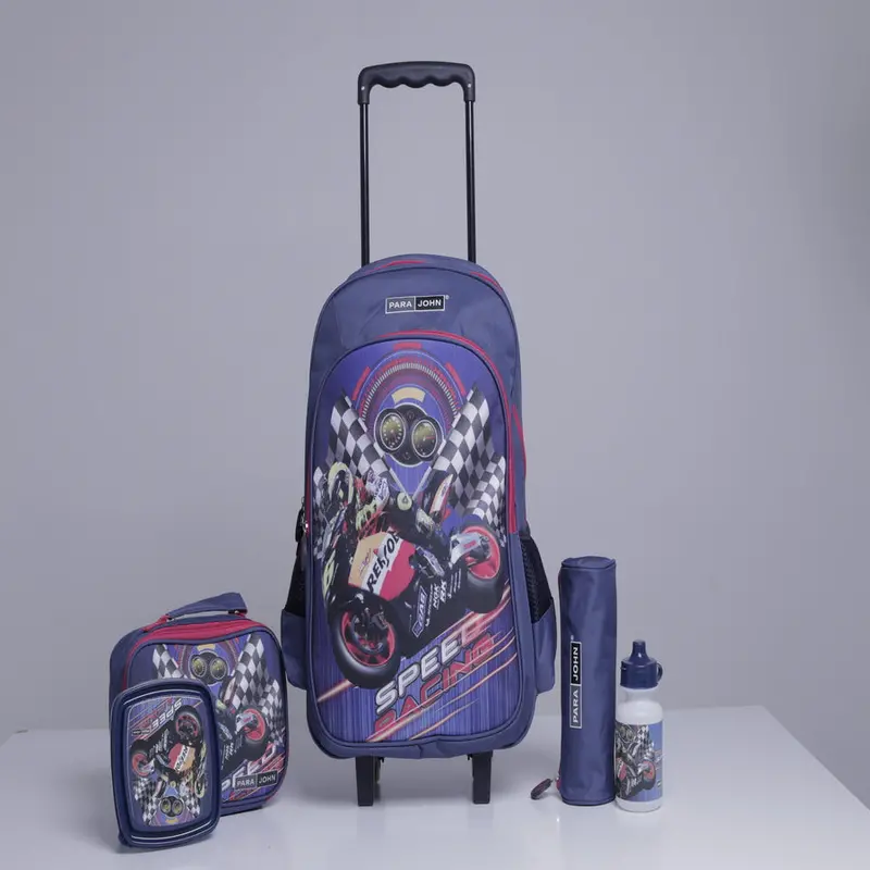 Para John 5 In 1 Wheeled School Backpack Set With Lunch Box 1