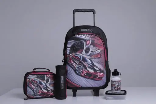 Para John 5 In 1 Wheeled School Backpack Set With Lunch Box 1