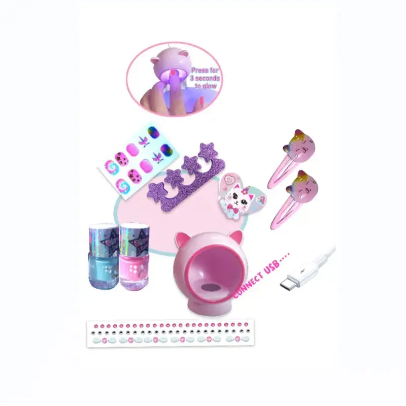 Pecoware - Glow In The Dark Creative Nail Set For Girls 2