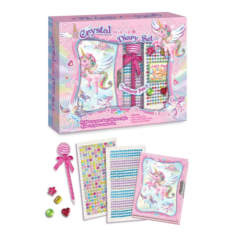 Pecoware Unicorn Style Up Crystal Diary Set 1