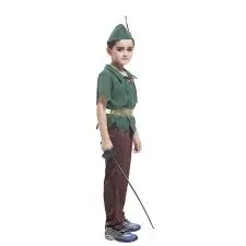 Peter Pan Green Kids Costume 1