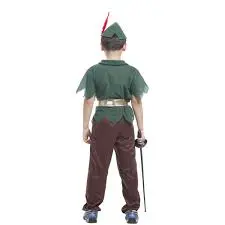 Peter Pan Green Kids Costume 2