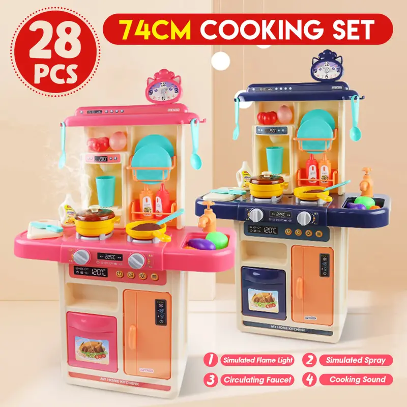 Play House Spray Kitchen Toy Set  Sound And Light Water 1