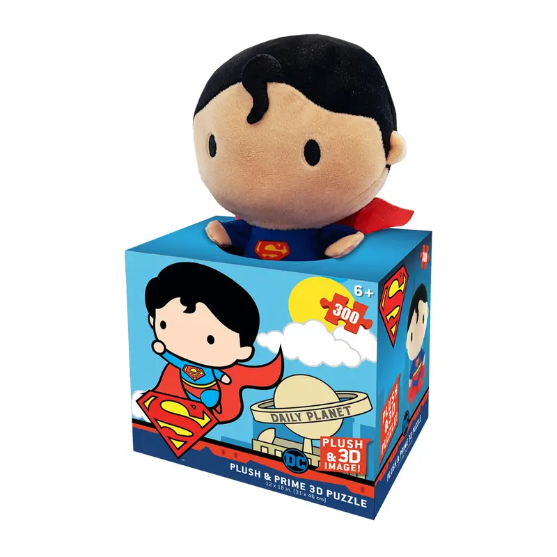 Prime 3D Puzzles - Dc Comics - Superman 300 Pcs Puzzle With Plush 1