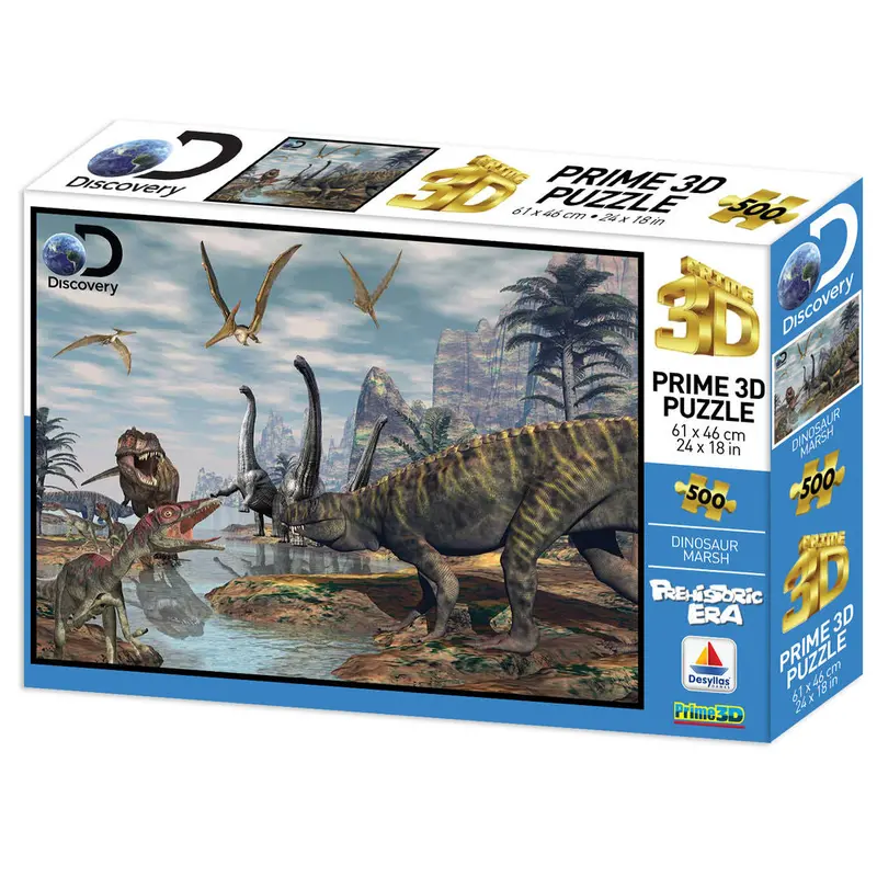Prime 3D Puzzles - Discovery - Dinosaur Marsh 500 Pcs Puzzle 1