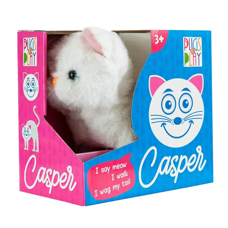Pugs At Play Casper Walking Cat Kids Animal Toys 1