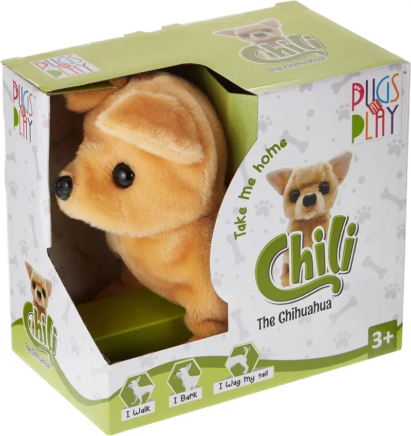 Pugs At Play Chili The Chihuahua - Chili Walking Dog Kids Animal Toys 1