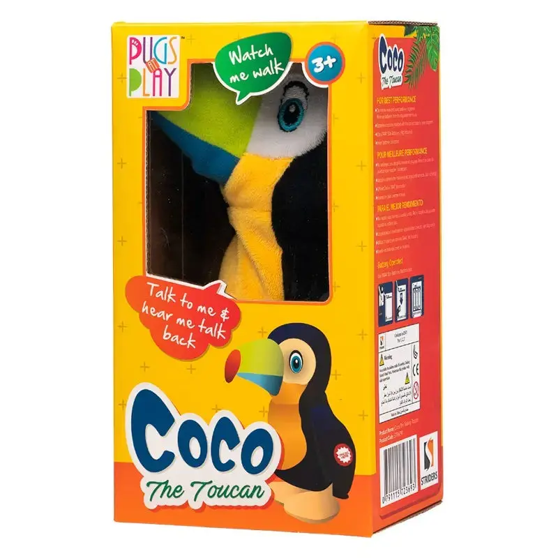 Pugs At Play Coco The Talking Toucan Kids Animal Toy 1