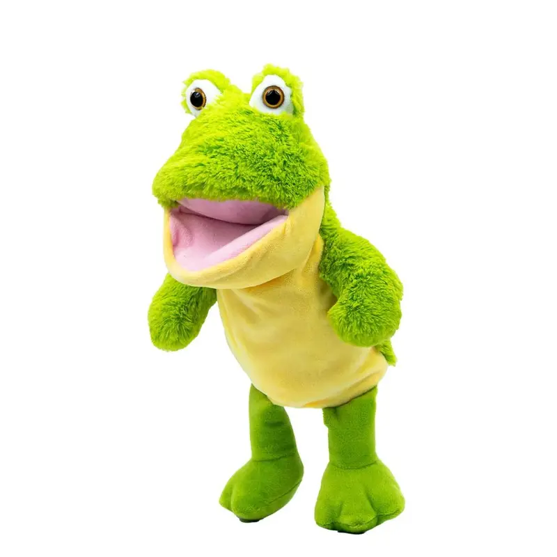 Pugs At Play Frog Talking Hand Puppet, Green 1