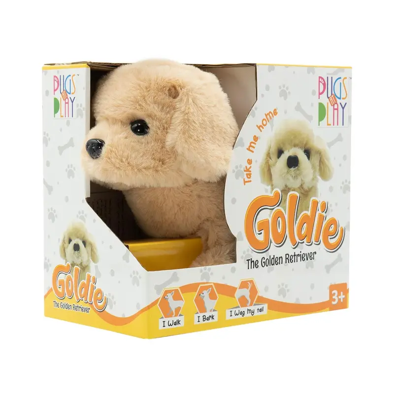 Pugs At Play Goldie Walking Dog – The Golden Retriever Kids Animal Toy 1