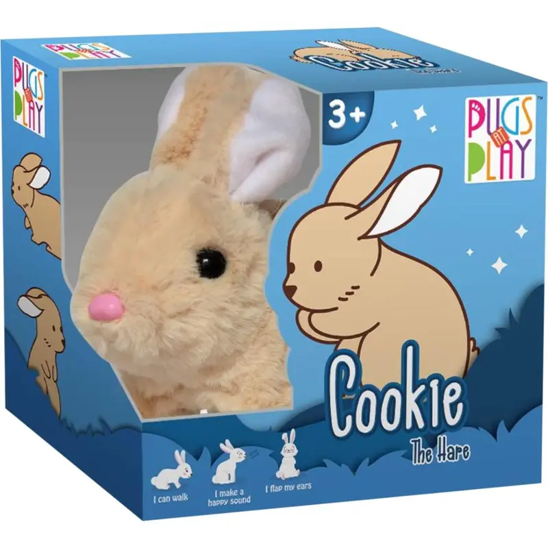 Pugs At Play Jumping Rabbit Plush Toy - Multicolour 1