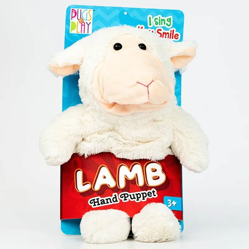 Pugs At Play - Lamb Talking Hand Puppet - White 1