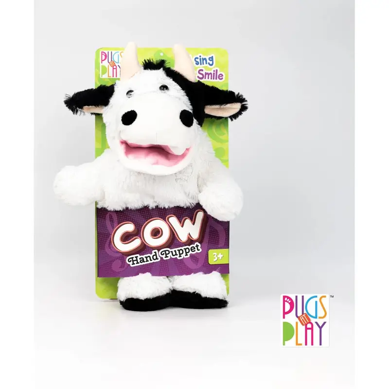 Pugs At Play The Talking Hand Puppet Cow Plush Toy 1