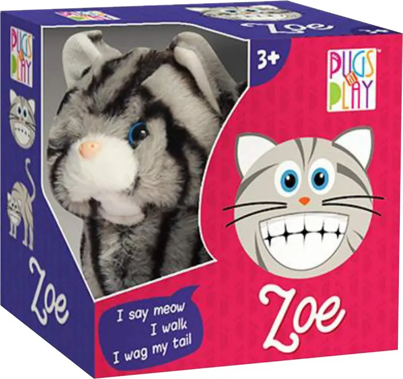 Pugs At Play Zoe Walking Cat Kids Animal Toys 1