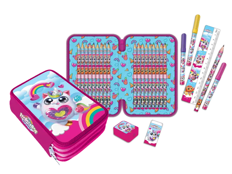 Rainbocorrns - 3 Zipper Pencil Case 1