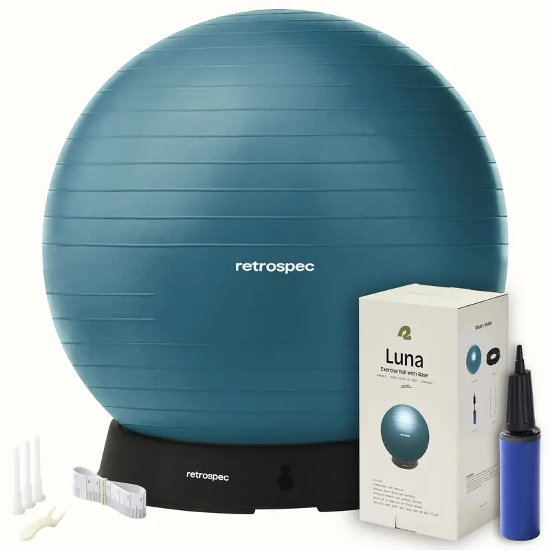 Retrospec Luna Exercise Ball With Base 1