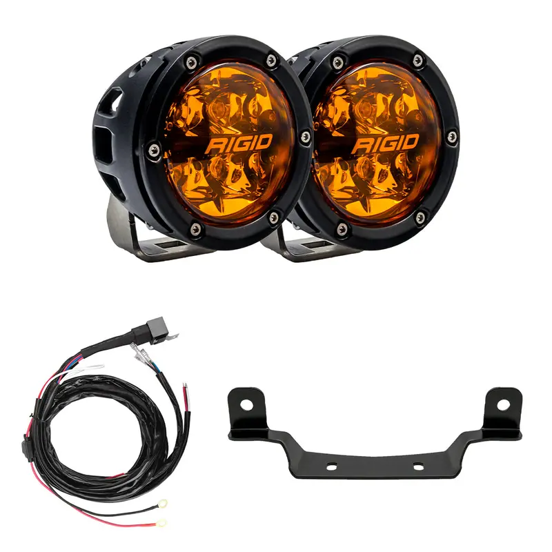 Rigid - 360-Series 4 Inch Spot Amber Pro Rzr Grille Kit 2017+ - 41651 1