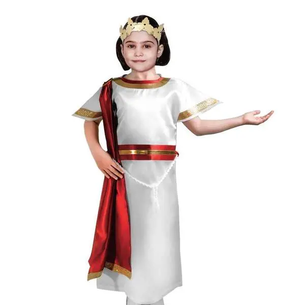 Roman Girl Costume With Maroon Belt 1