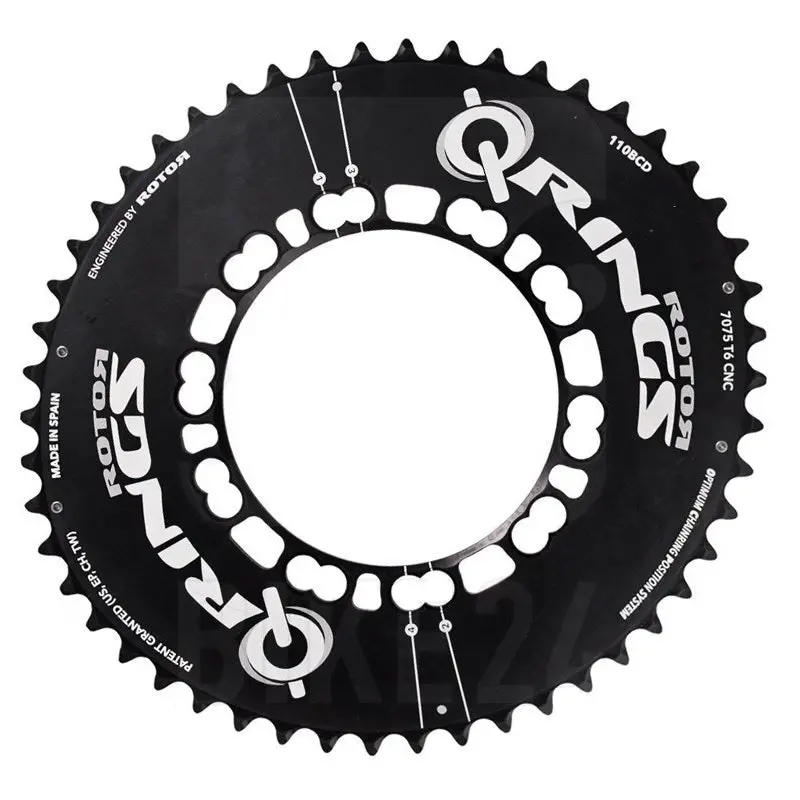 Rotor Q Ring Chainring Black 52A X 110/5 Aero 1