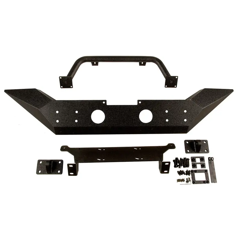 Rugged Ridge 11548.01 Spartan Bumper, Front, High Clearance Ends, Overrider; 07-18 Jk 1