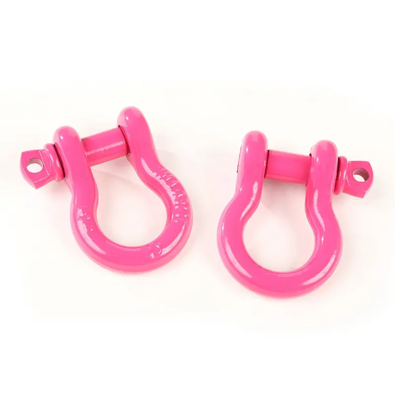 Rugged Ridge - D-Ring Shackles, 3/4-Inch, Pink, Steel, Pair - 11235.09 1