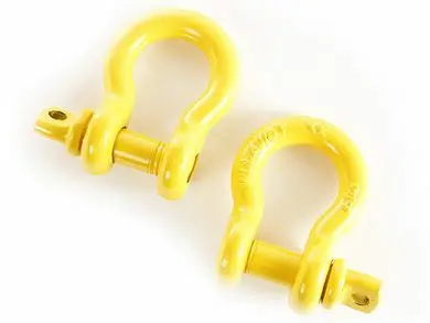 Rugged Ridge - D-Rings, 3/4-Inch, Yellow, Pair - 11235.15 1