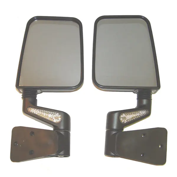 Rugged Ridge - Heated Door Mirror Kit, Led Signals, Black; 87-02 Jeep Wrangler Yj/Tj - 11015.20 1
