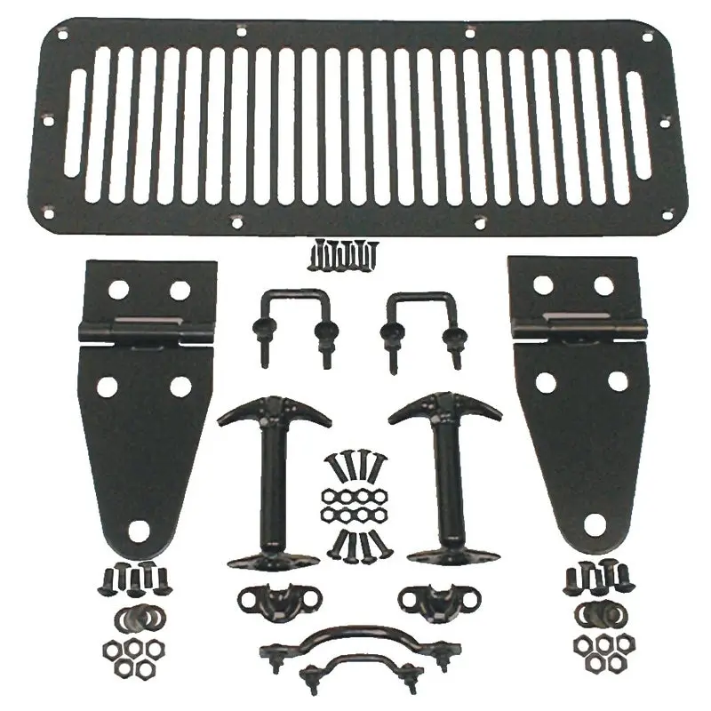 Rugged Ridge - Hood Kit, Black; 78-95 Jeep Cj/Wrangler Yj - 11201.01 1