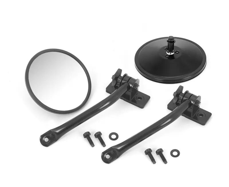 Rugged Ridge - Quick Release Mirror, Black, Round; 97-16 Jeep Wrangler Tj/Lj/Jk/Jku - 11025.11 1