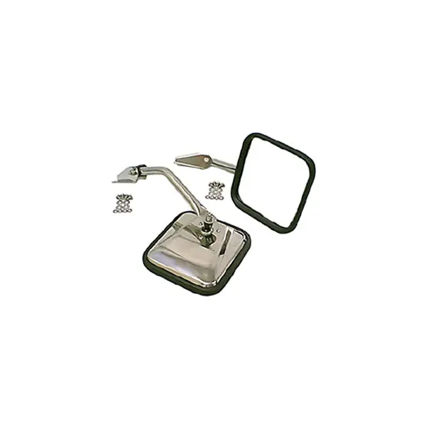Rugged Ridge - Rugged Ridge 11005.01 Door Mirror Kit, Stainless Steel; 55-86 Jeep Cj5/Cj6/Cj7/Cj8 - 11005.01 1