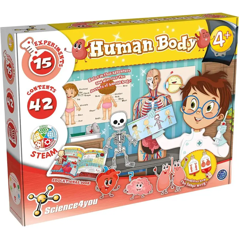 Science4you Human Body Science Set 15Activities For Kids, Discover Human Body, Stem Science Kit 1