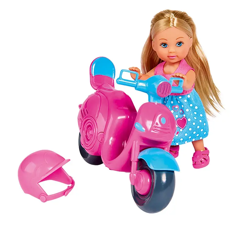 Simba - Evi Love Scooter Doll With Pink Bike 1
