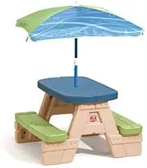 Sit And Play Picnic Table With Umbrella 1Pk Kraft 1