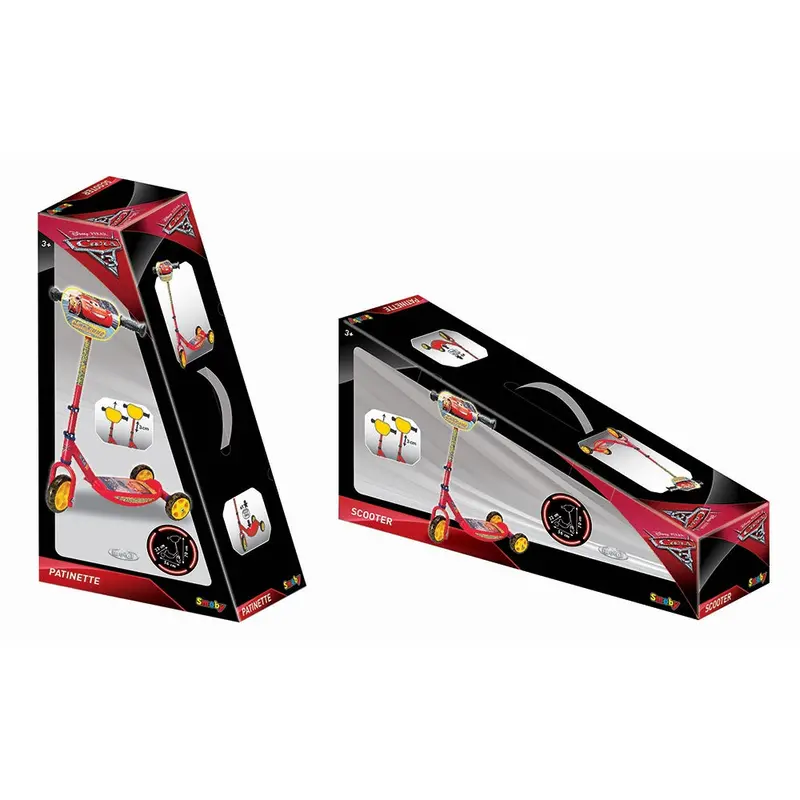 Smoby - Disney Cars 3  3 Wheel Scooter 1