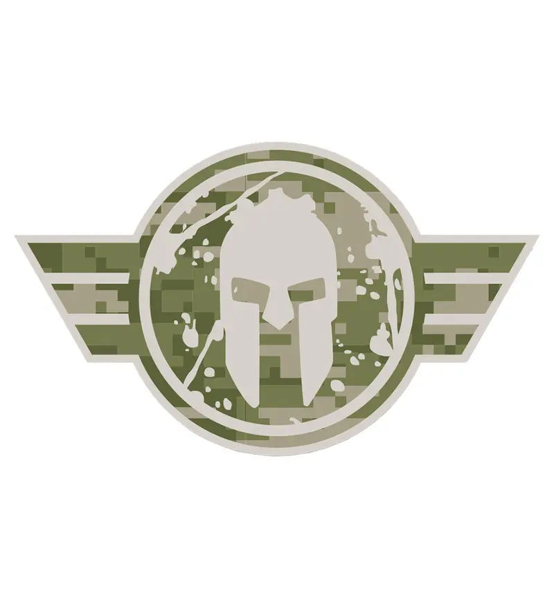 Spartan Camouflage Vinyl Sticker 1