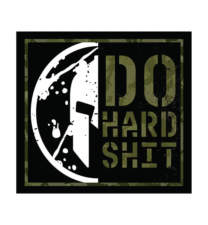 Spartan Do Hard Shit Helmet Vinyl Sticker 1