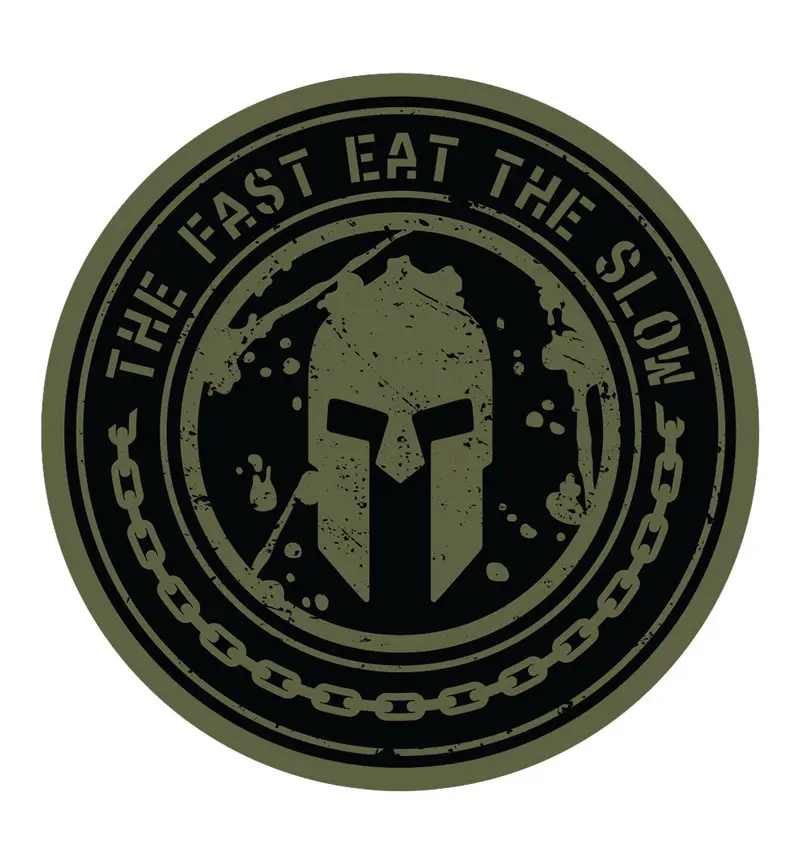 Spartan Fast Eat The Slow Vinyl Sticker 1