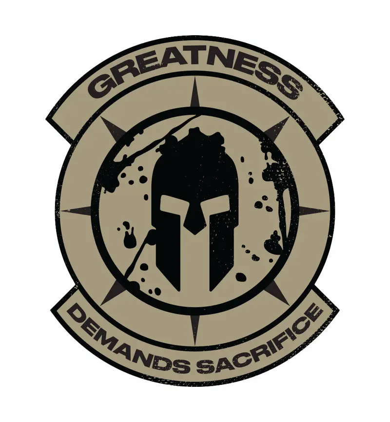 Spartan Greatness Demands Sacrifice Vinyl Sticker 1