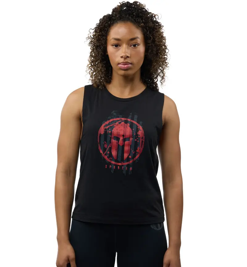 Spartan Helmet Flag Tank - Women's 1