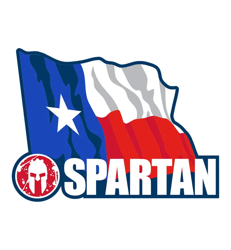 Spartan Texas Flag Vinyl Sticker 1
