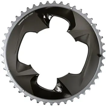 Sram Force 2X12-Speed Outer Chainring - 48T, 107 Bcd, 4-Bolt, Polar Grey, For Use With 35T Inner 1