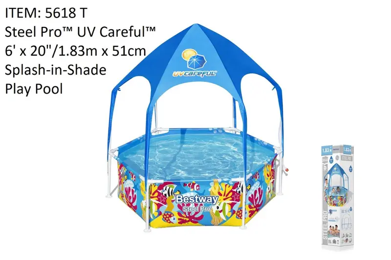 Steel Pro 1.83Mx51cm Shade Pool 1